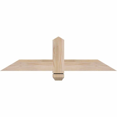 Ekena Millwork Eugene Smooth Timber Gable Bracket, Douglas Fir, 36"W x 10"H x 1 1/2"D x 3 1/2"F, 7/12 Pitch GBW036X10X0204EUG00SDF
